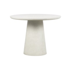 CONCRETE LOOK DINING TABLE LIGHT GREY FIBERGLASS 100 - DINING TABLES